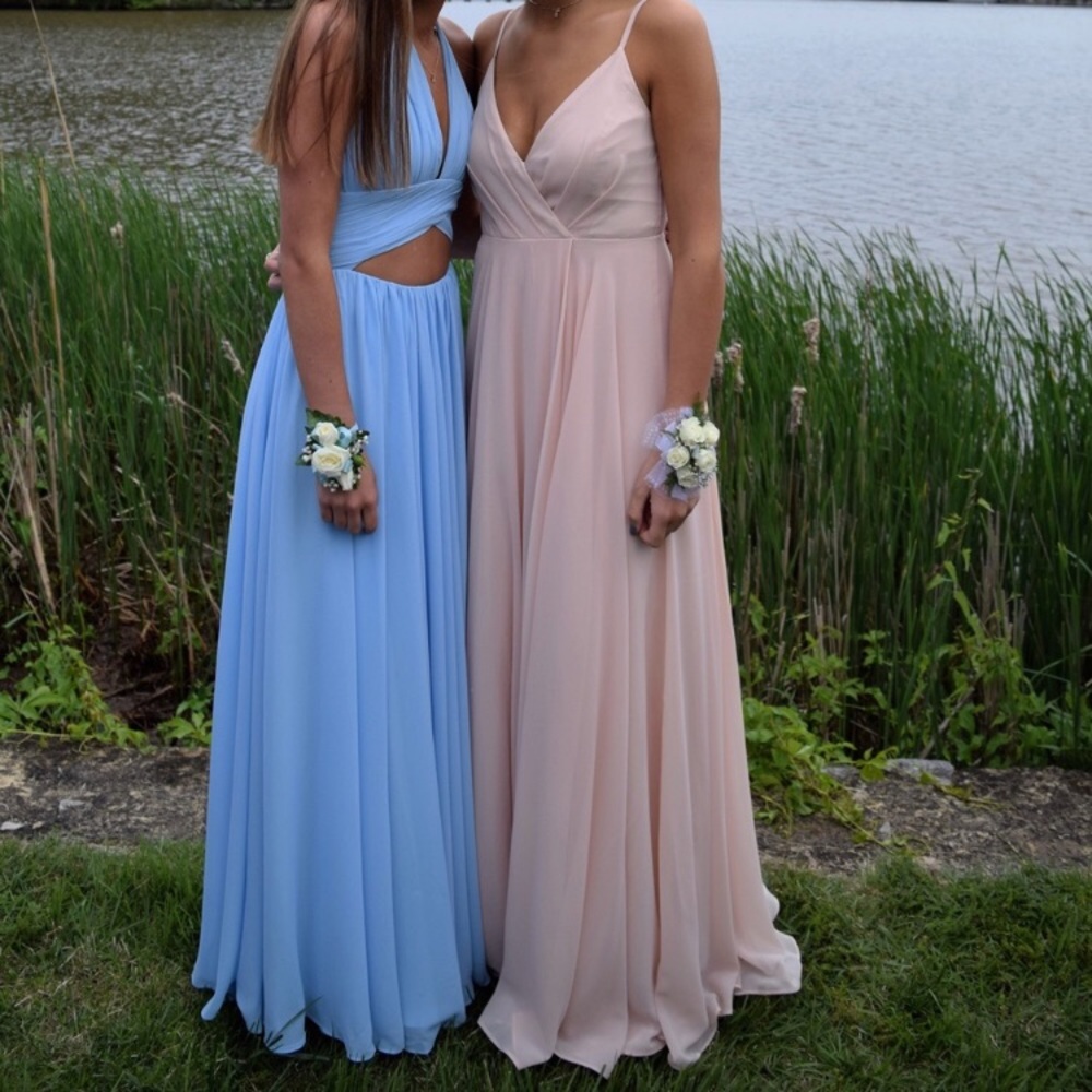 Fame and partners blue prom dress